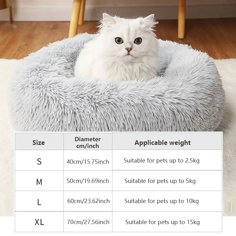 Super Soft Warm Detachable and Washable Round Pet Bed