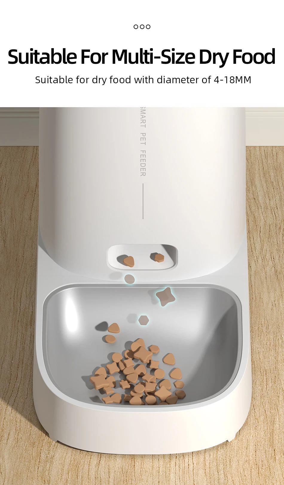 Pet Smart WiFi Auto Feeder For Cat Dog Dry Food A