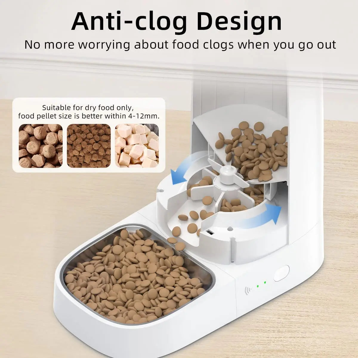 Pet Smart WiFi Auto Feeder For Cat Dog Dry Food A