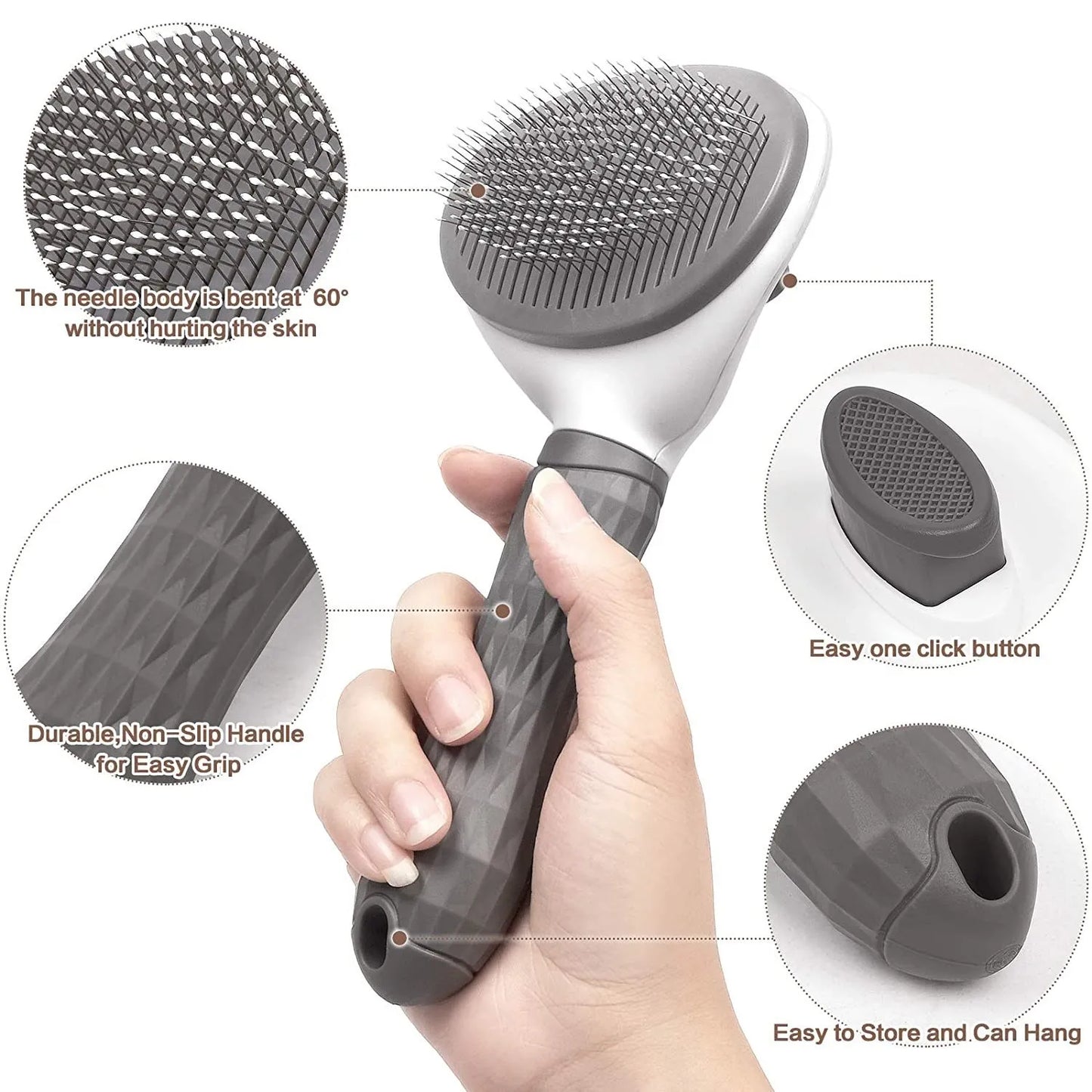 Self Cleaning Hair Remover Brush For Dogs Cats