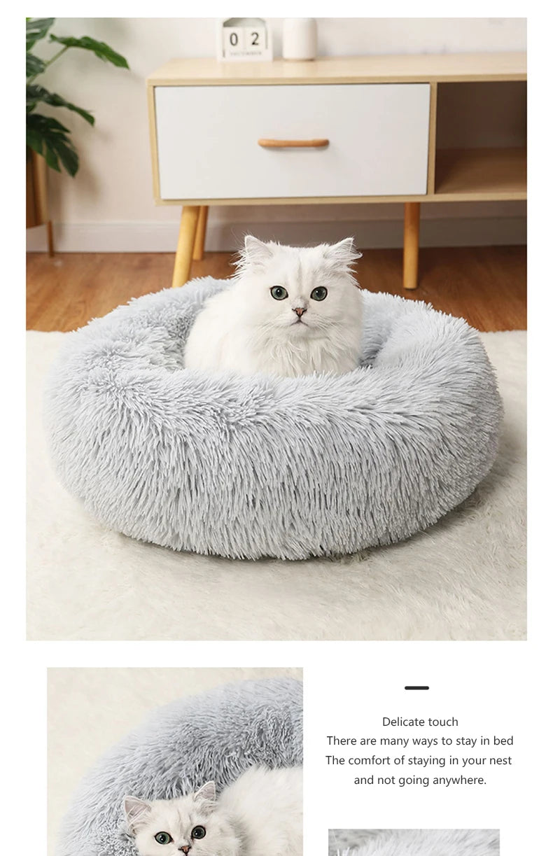 Super Soft Warm Detachable and Washable Round Pet Bed