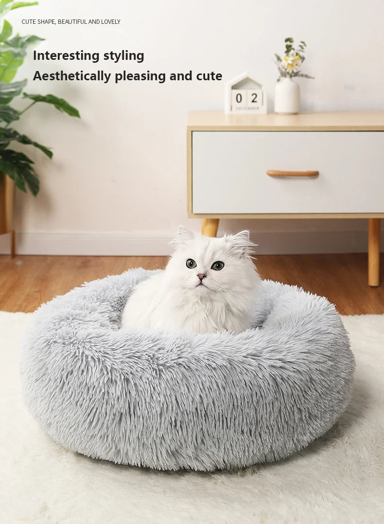 Super Soft Warm Detachable and Washable Round Pet Bed