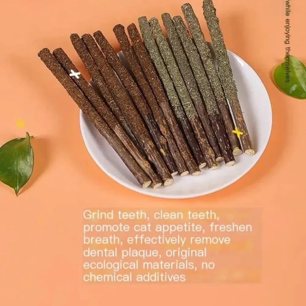 6 natural cat sticks, mint scratching and biting cleaning and treatment