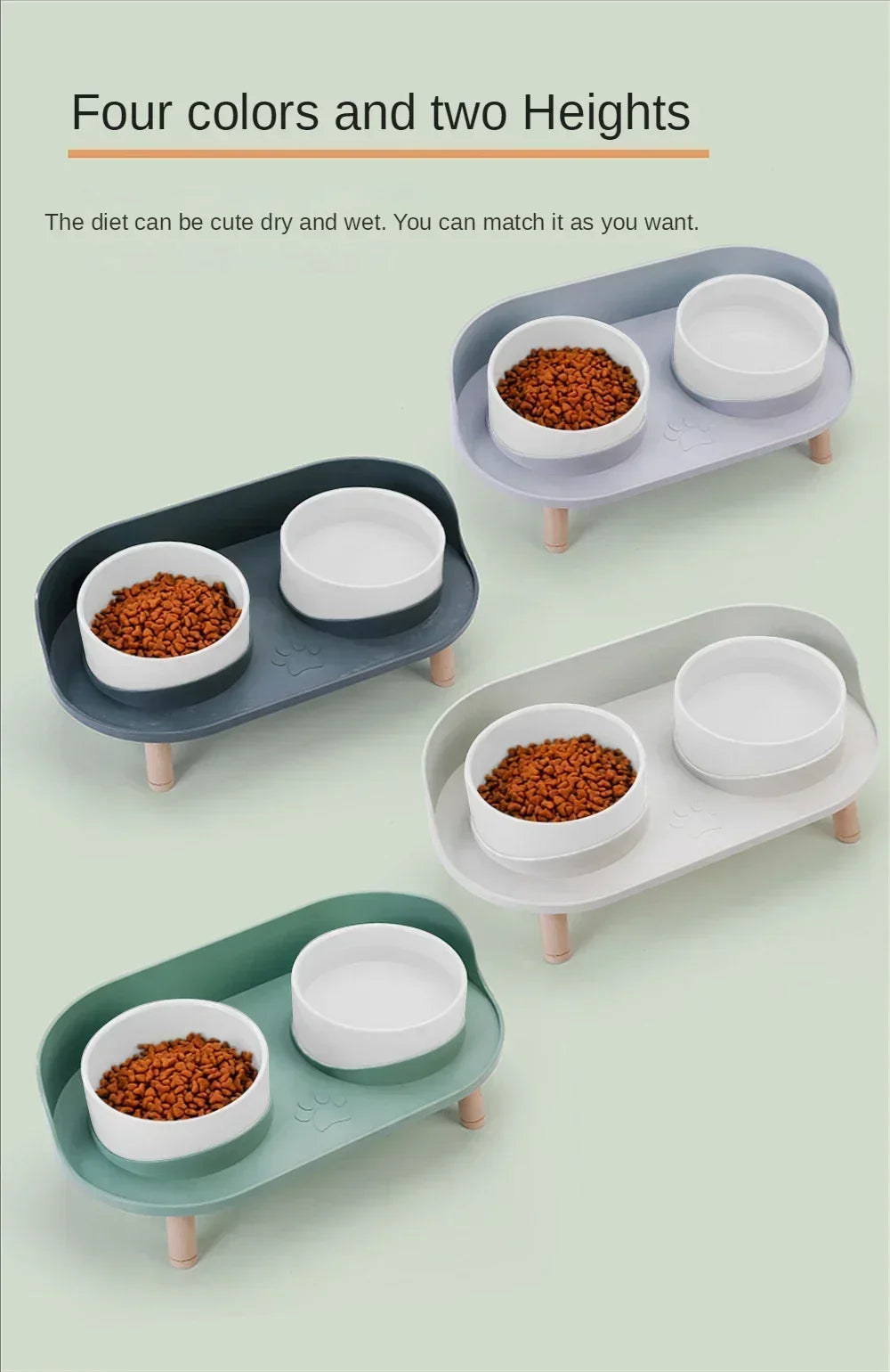 Food Feeders Double Bowls