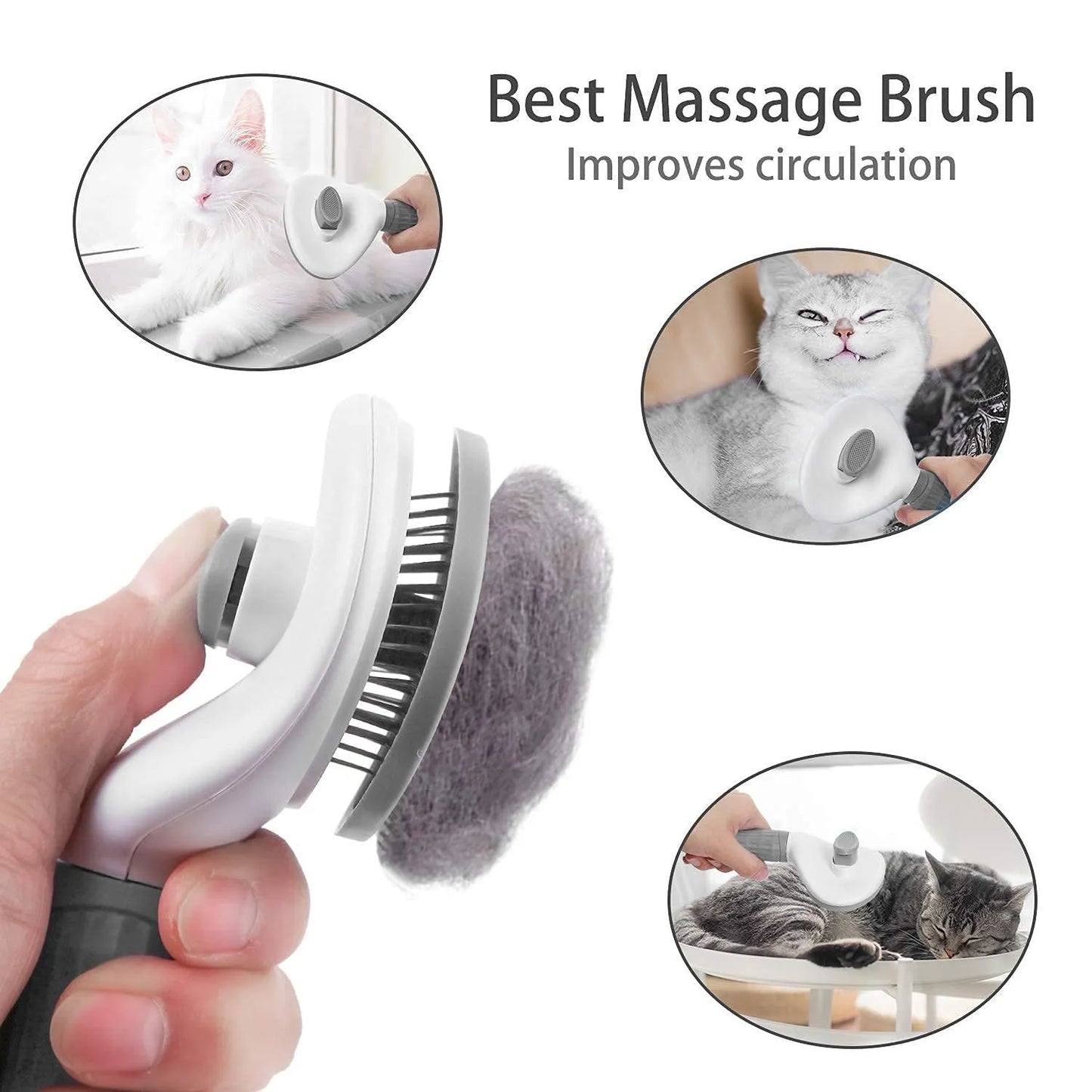 Self Cleaning Hair Remover Brush For Dogs Cats