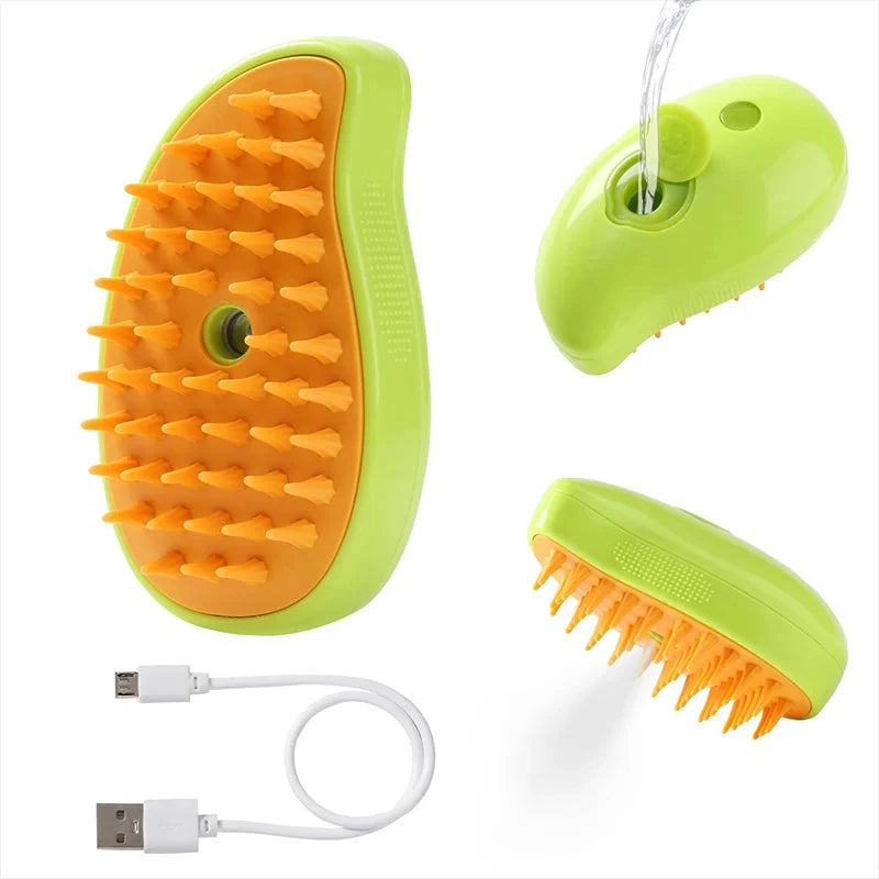 Brush Electric Spray Water Pet Comb Soft Silicone Depilation