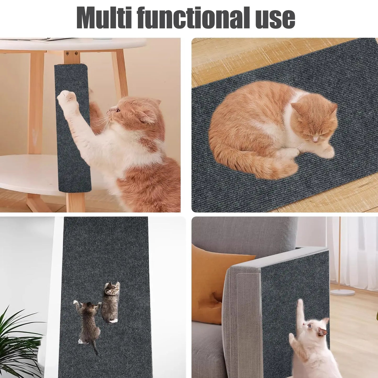 Anti Cat Scratch Mat Trimmable Self-Adhesive Carpet