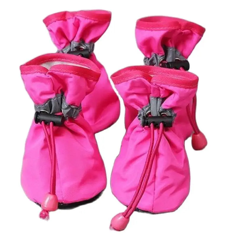 4pcs/set Waterproof Pet Shoes  Anti-slip Rain Boots