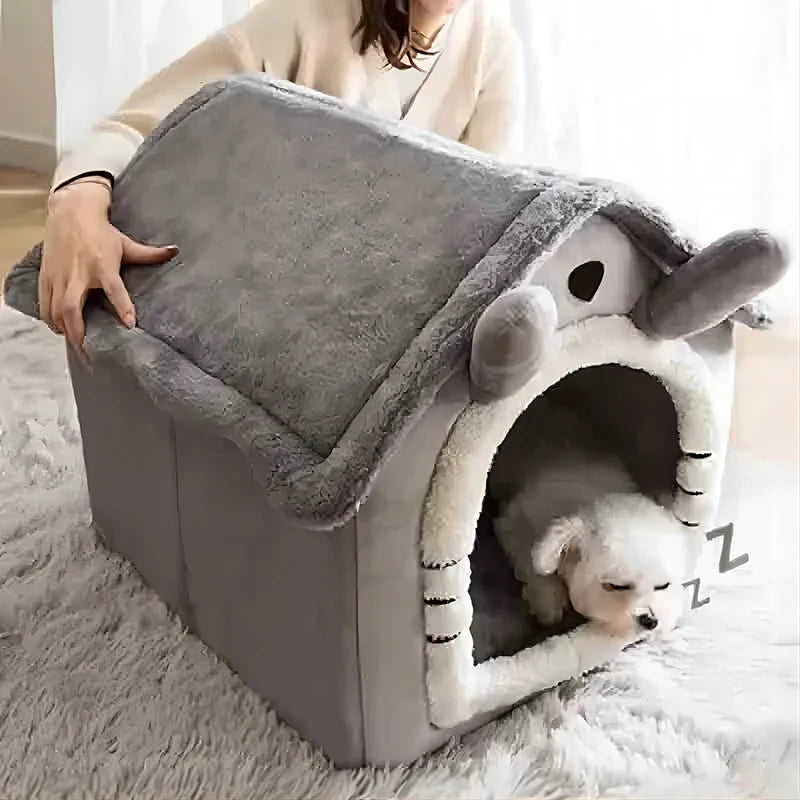 Warm Dog House with Removable Cushion Suitable for Small Medium Large Pets